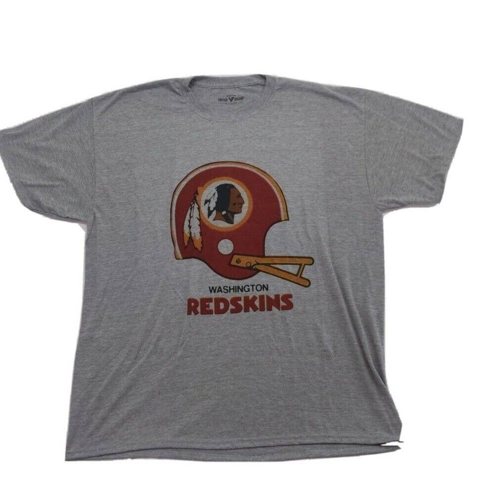 Washington Redskins NFL T-Shirt Men's XXL Retired Logo Short Sleeve Grayw
